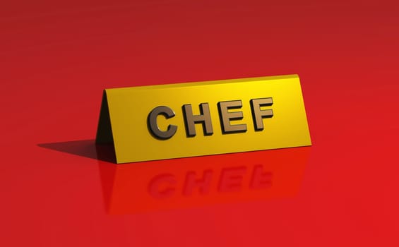CHEF Shield - Gold on Red