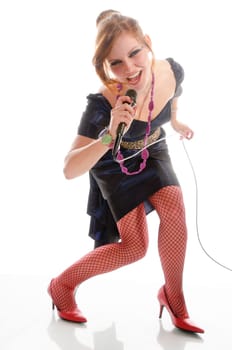 Attractive young singer