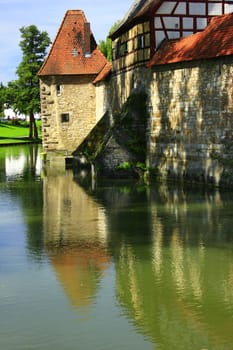 City wall with moat