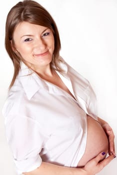 Portrait of beautiful pregnant woman