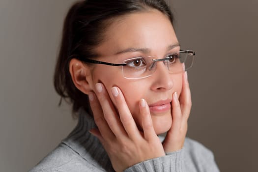 Designer glasses - successful architect woman