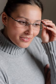 Designer glasses - successful architect woman