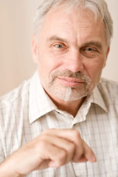 Senior mature man thoughtful