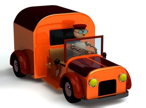 3d wood man as a driver