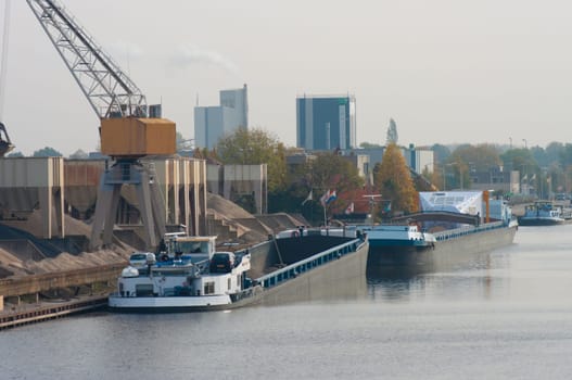 barge with sand