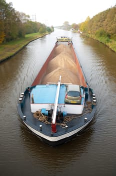 barge with sand