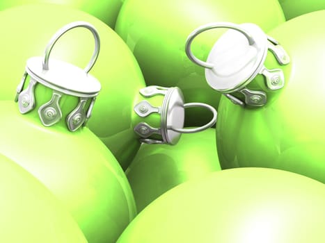 Christmas Baubles 02 Pastel Green