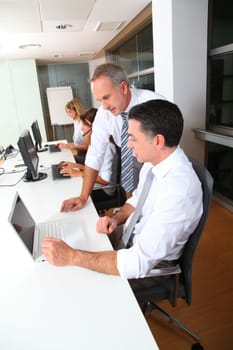 group of people attending business training