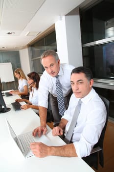 group of people attending business training