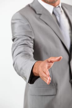 Closeup of businessman hand