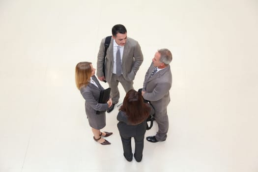 Group of business people meeting in hall