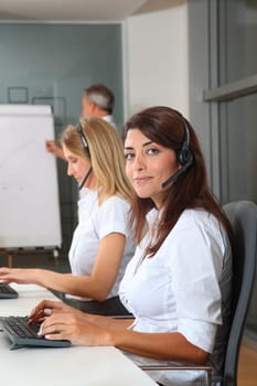 Group of people attending business presentation