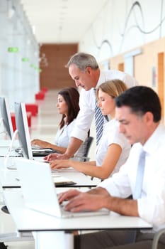 Business training in modern offices