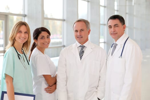 Portrait of smiling medical team
