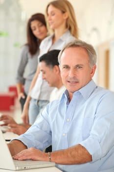 Businessman in work meeting