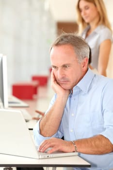 Businessman in work meeting