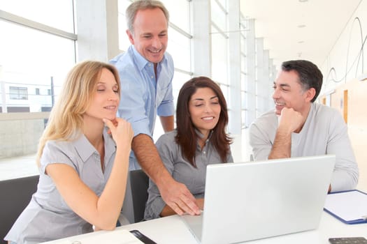 Group of business people in a work meeting