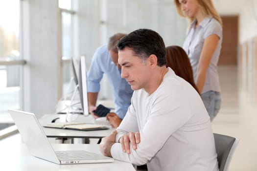 Businessman in work meeting
