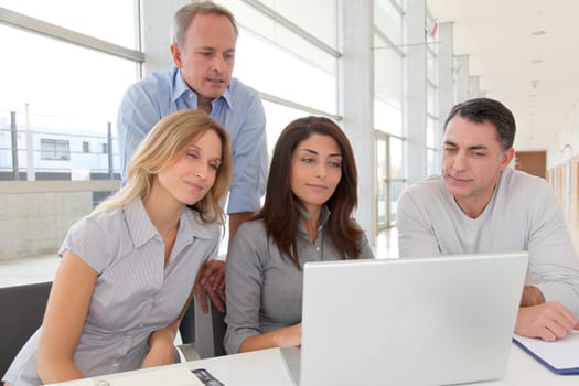 Group of business people in a work meeting