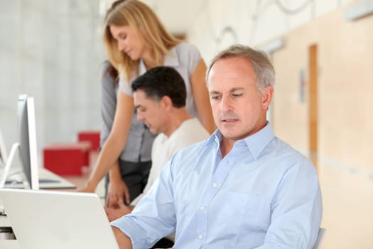Businessman in work meeting