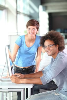 Young adults in training course