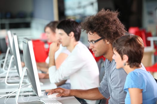 Young adults in training course