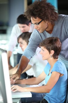 Group of student in business training