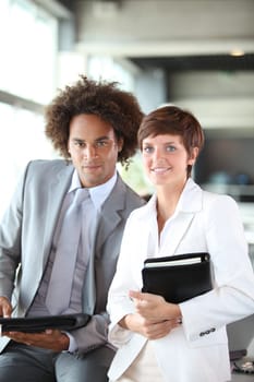 Business partners working in the office