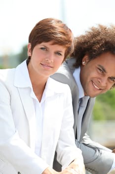 Closeup of business people