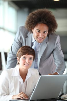 Business partners working in the office