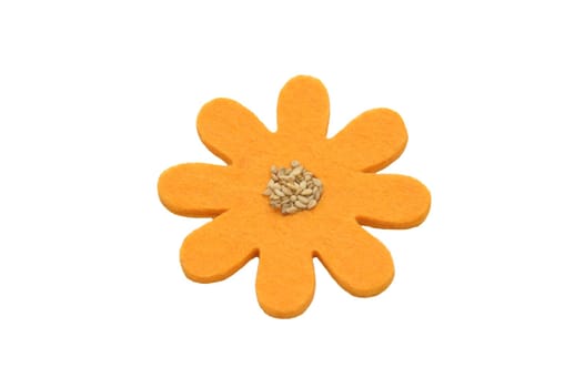 Sesame with felt decoration