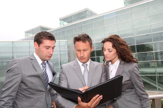 Business people in a business meeting away from the office