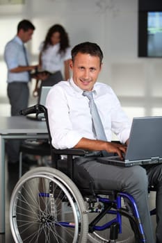 Businessman in wheelchair