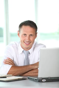 Businessman working in the office