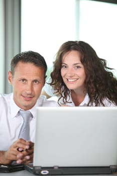 Business team working on project