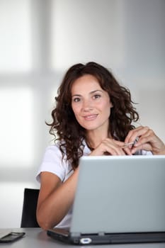Businesswoman working in the office