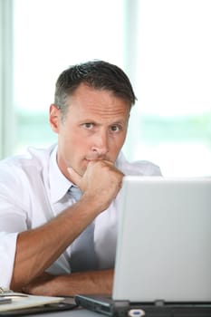 Businessman working in the office