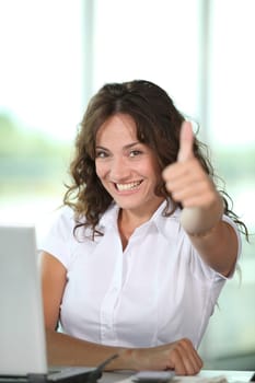 Businesswoman working in the office