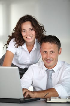 Business team working on project