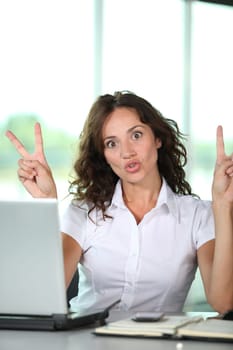 Businesswoman working in the office