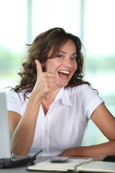 Businesswoman working in the office
