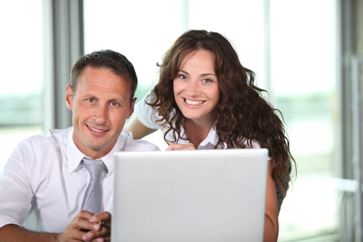 Business team working on project