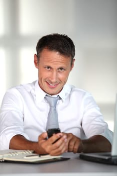 Businessman working in the office