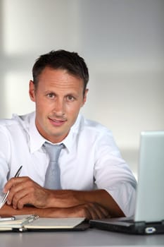 Businessman working in the office