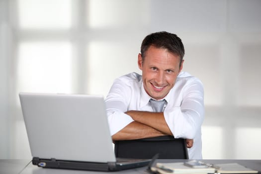 Businessman working in the office