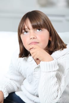Closeup of cute little girl