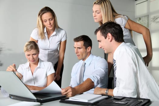 Group of business people meeting in the office