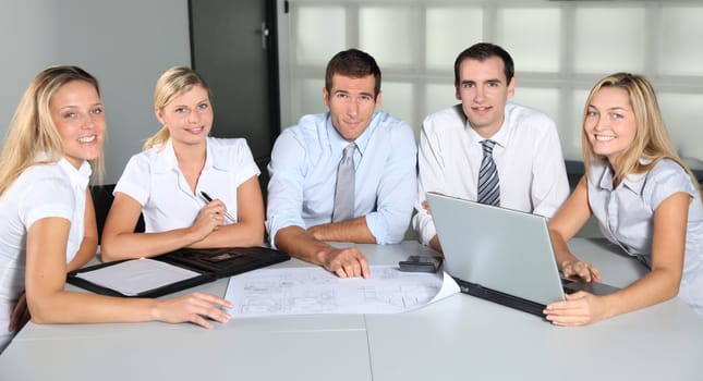 Group of business people meeting in the office
