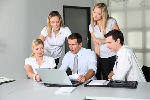 Group of business people meeting in the office