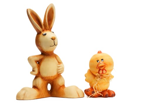 Easter Bunny and Chick Figurines